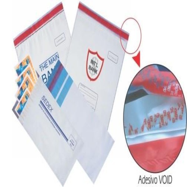Envelope plástico leitoso